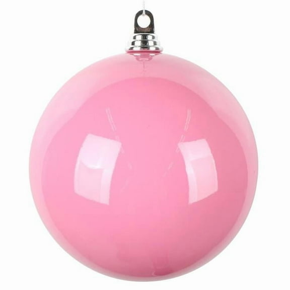 Vickerman MT250859W 8 in. Enamel Ball Ornament, Hot Pink - 2 per Bag