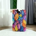 thumbnail image 6 of Yayeee Freestanding Laundry Hamper with Handle Collapsible Large Storage Basket for Clothes, Colorful Leaves, 6 of 7