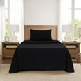 thumbnail image 3 of Mainstays Super Soft Brushed Microfiber Bed Sheet Set, Rich Black, Twin-XL, 3 Piece, 3 of 13