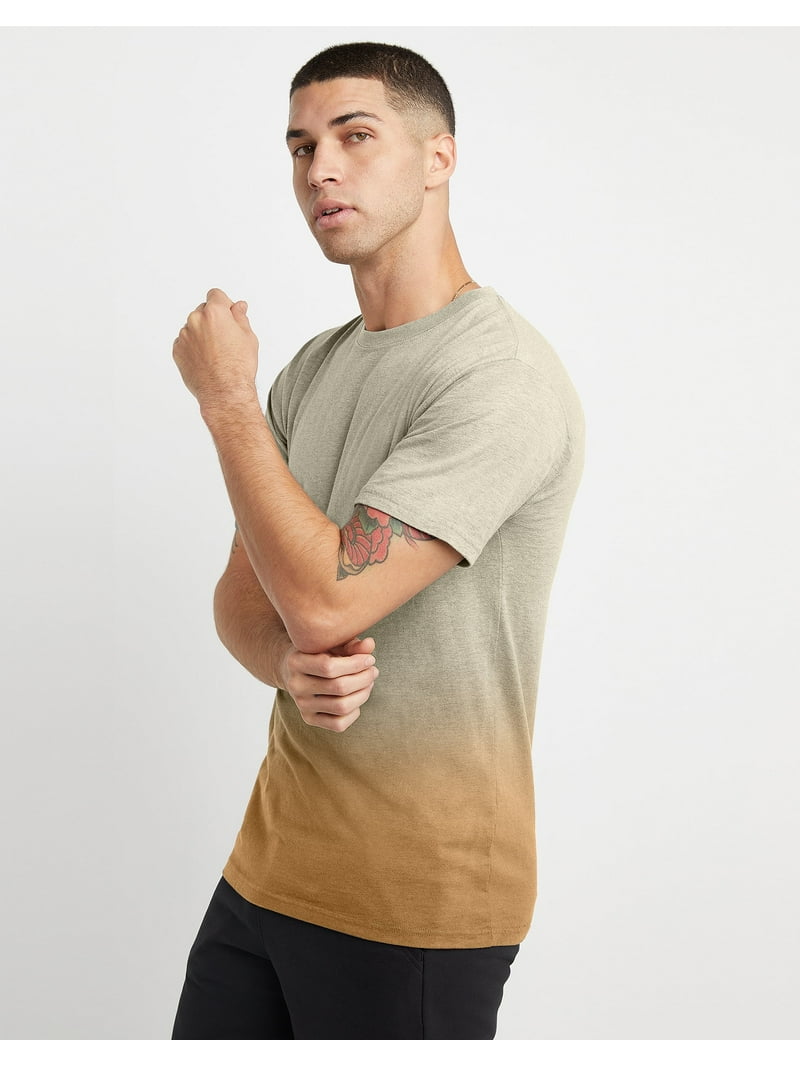 Hanes Men's & Big Men's Garment Dyed Dip Dye Ombre Tee Shirt