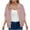 Pink, variant on Timegard Light Jackets for Women Eyelet Lapel Neck Long Sleeve Zipper Front Outerwear Casual Crop Jacket