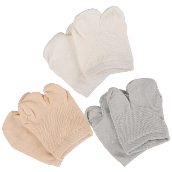 Tineasur Women Forefoot Socks for Summer Cotton Half Socks 3 Pairs Moisture Wicking