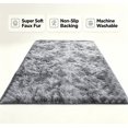 thumbnail image 3 of Indoor Modern Area Rug for Living Room Bedroom Home Decor - Super Soft Faux Fur Rectangular Floor Mat with Non-Slip Backing, Machine Washable, 15.75in × 23.62in, 3 of 4