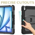 thumbnail image 6 of Case for iPad Air 13 inch (2026 M4/2025 M3/2024 M2), Rugged Shockproof Tablet Cases Cover with Kickstand, Black, 6 of 7