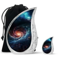 SUBSH Milkyway Galaxy Adult Urns For Human Ashes - Cremation For Ashes - Urns For Dad - Combo 1 Large & 1 Small - Small Cremation Urns For Human Ashes - Ashes Keepsake - Urn For Ashes For Women