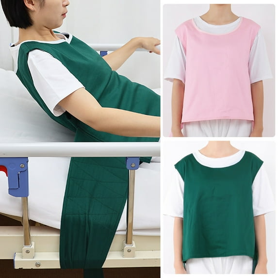 Dream Lifestyle Collarless Back Buttons Long Bandage Bedridden Top Sweat-absorbing Patients Bedridden Clothes for Rehabilitation Patients