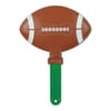 Pack of 6 Brown and Green Giant Football Clapper Noisemakers 13.5"