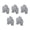 Gray 5 pairs, variant on Breathable Fingerless Cotton Gloves for Hot Work Comfort in Construction Sites
