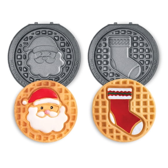 Paquete De 2 Platos Extraíbles Dash Para El Sistema Multimaker Mini Maker (Calcetín De Papá Noel)