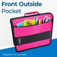 thumbnail image 5 of Case-It The Classic Zipper Binder - 2 Inch O-Rings - Multiple Pockets - 350 Sheet Capacity - Comes with Shoulder Strap - Magenta D-251, 5 of 8