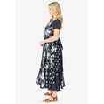 thumbnail image 3 of Woman Within Plus Size Petite Mixed Print Maxi Dress, 3 of 4