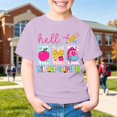 thumbnail image 2 of Back to School Shirt Kinder Garten Short Sleeve Girls T Shirts Casual Crewneck Kids Clothes 3-14 Years, 2 of 7
