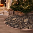 thumbnail image 5 of Xecao Brown Camouflage Skull Pattern Christmas Tree Skirt Round Xmas Tree Mat Base Cover for Holiday Home Decorations-30", 5 of 6