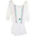 thumbnail image 2 of Vera Bradley Kiera Crochet Trim Romper Swimwear Cover Up White XL, 2 of 2