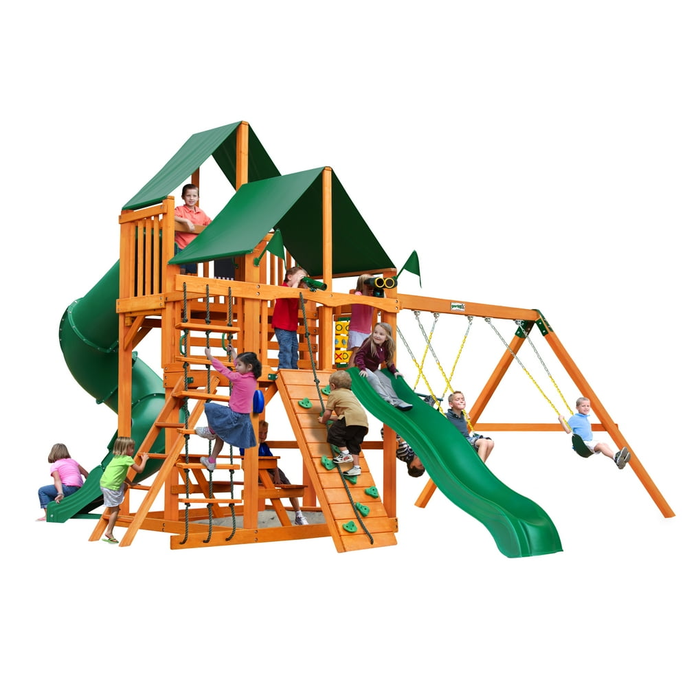 Gorilla Playsets Great Skye I Wooden Swing Set with Sunbrella® Canvas