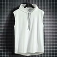 thumbnail image 5 of Verano para hombre músculo con capucha chaleco sin mangas culturismo gimnasio entrenamiento fitness camisa de alta calidad chaleco hip hop sudadera tops para hombres, 5 of 5