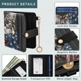 thumbnail image 5 of Small Wallet For Women Bifold Leather Pocket Coin Credit Card Holder With RFID Blocking National Flag-themed Cat, 5 of 6