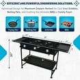 thumbnail image 4 of SONRET - Three Burner Propane Camping Stove - with Dual Side & Adjustable Bottom Shelf, 4 of 8