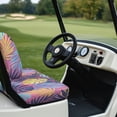 thumbnail image 6 of Pzuqiu Tropical Palm Leaf Golf Cart Seat Cover Set - 2-Piece Stretchable Protector | Breathable, Washable, All-Weather | Fits EZGO, Club Car & Yamaha, 6 of 10
