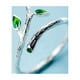 thumbnail image 3 of Joyas de hojas naturales, anillo redondo de moda, anillo con abertura, anillos ajustables con forma de rama, 3 of 8