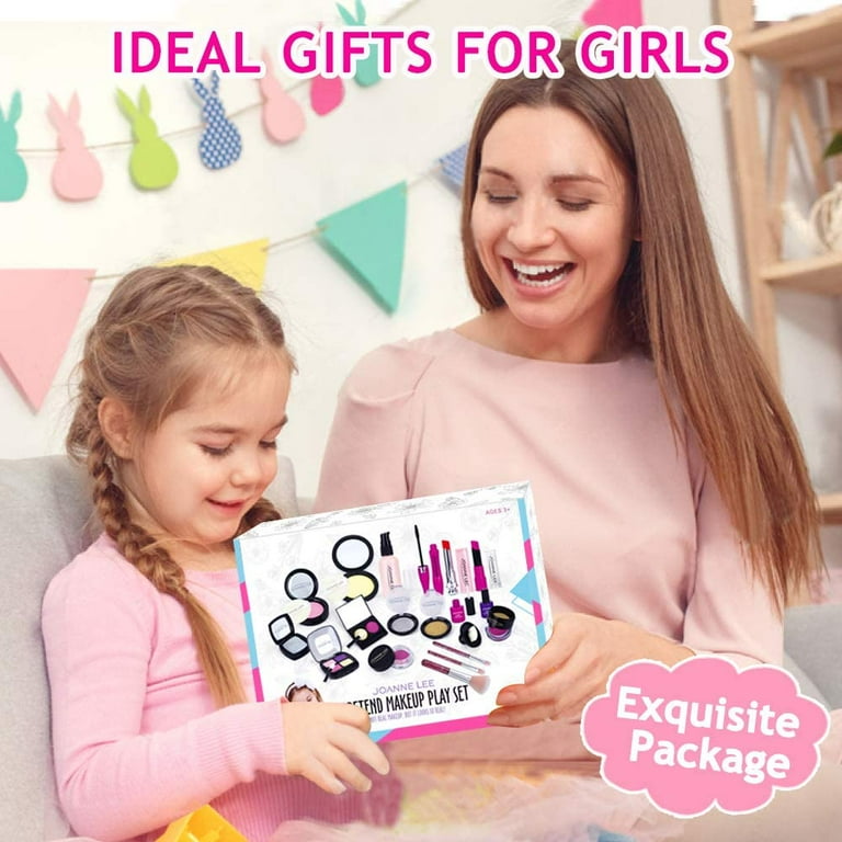 Girls Toys - Perfect Play Kit for Girls and Teens, Pink Kids Toys for 3 4 5  6 7 8 Year Old Girls, Kids Makeup Kit for Girl with Cosmetic Bag