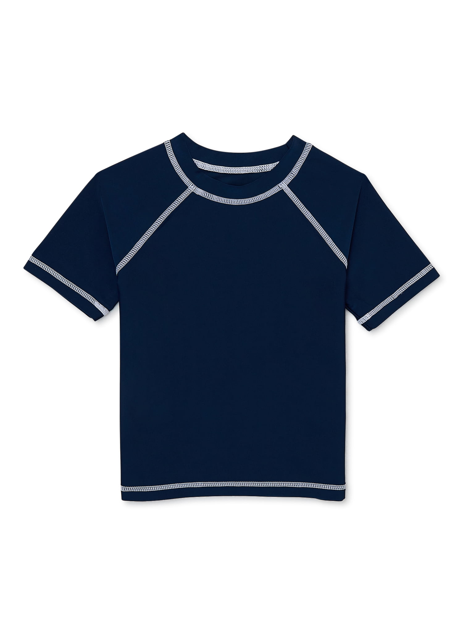 Wonder Nation Baby and Toddler Boy Short Sleeve Swim Rashguard, Size 12M-5T