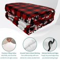 thumbnail image 4 of Quilts Twin Size Bedding Set, Merry Christmas Lightweight Quilted Comforter, Xmas Trees Snowflake Plaid Red Black Soft Reversible Bedspread Coverlet with Pillow Covers for All Season, 68" x 86", 4 of 9