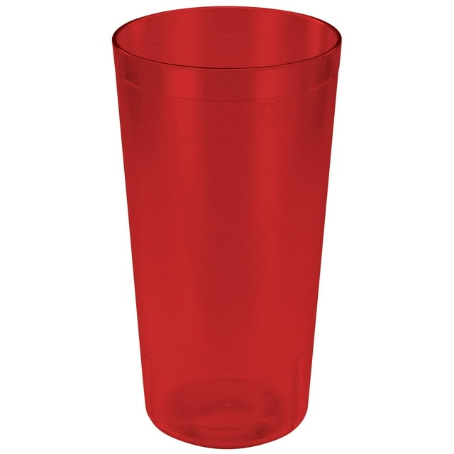 Winco Ptp-32R Vasos De Guijarros De 32 Onzas, Color Rojo, Paquete De 12