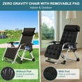 thumbnail image 7 of NAIZEA Zero Gravity Chair, Reclining Lounge Chair with Removable Cushion and Cup Holder for Indoor and Outdoor, Patio Recliner Folding Reclining Chair, 7 of 7