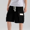 thumbnail image 4 of UACY Shorts for Girls Cotton Bermuda Shorts with Pockets Elastic Waist Knee Length Casual Athletic Walking Shorts, 4 of 4