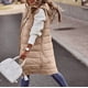 thumbnail image 3 of Abrigo de algodón informal de nueva moda europea y americana, chaleco ajustado con capucha de color sólido, cárdigan elegante sin mangas, abrigo de longitud media para mujer, 3 of 6