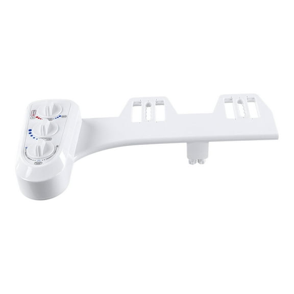 Bidet Toilet Seat Attachment & Fresh Water Sprayer (Cool & Warm Temperature Control,-Nozzle Cleaning,Non-,Adjustabl-e Pressure,Female Wash)