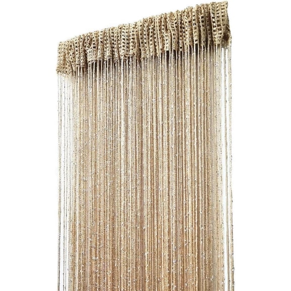 BAODELI Contemporary Golden Door Kitchen Curtains, 39.37 x 78.74 in