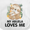 thumbnail image 4 of Inktastic Cute Kawaii Sloth My Abuela Loves Me Boys or Girls Baby Bib, 4 of 4