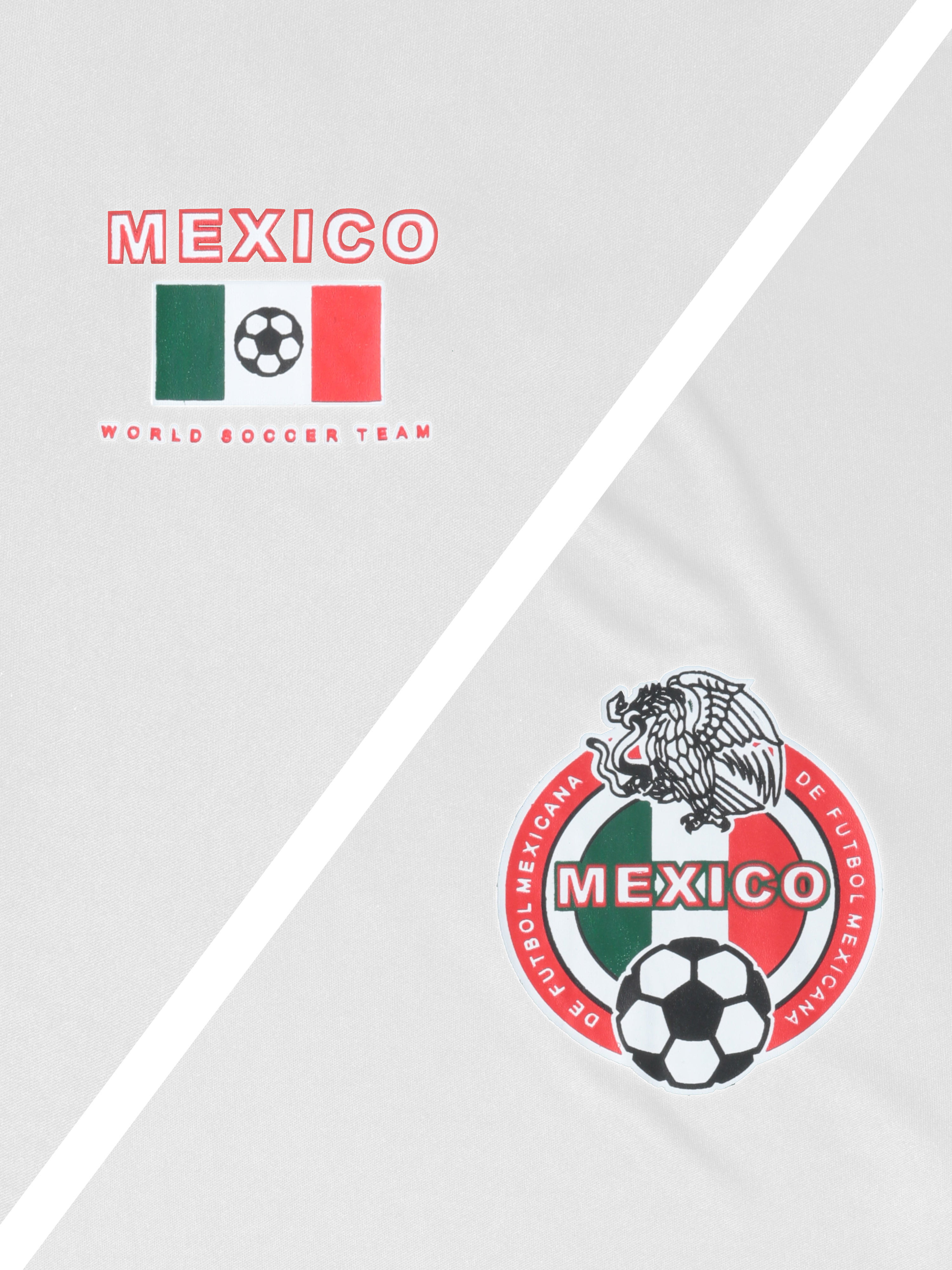Ma Croix National Mexico Soccer Jersey Team Uniform World Futbol Top, Men's, Size: Large, White