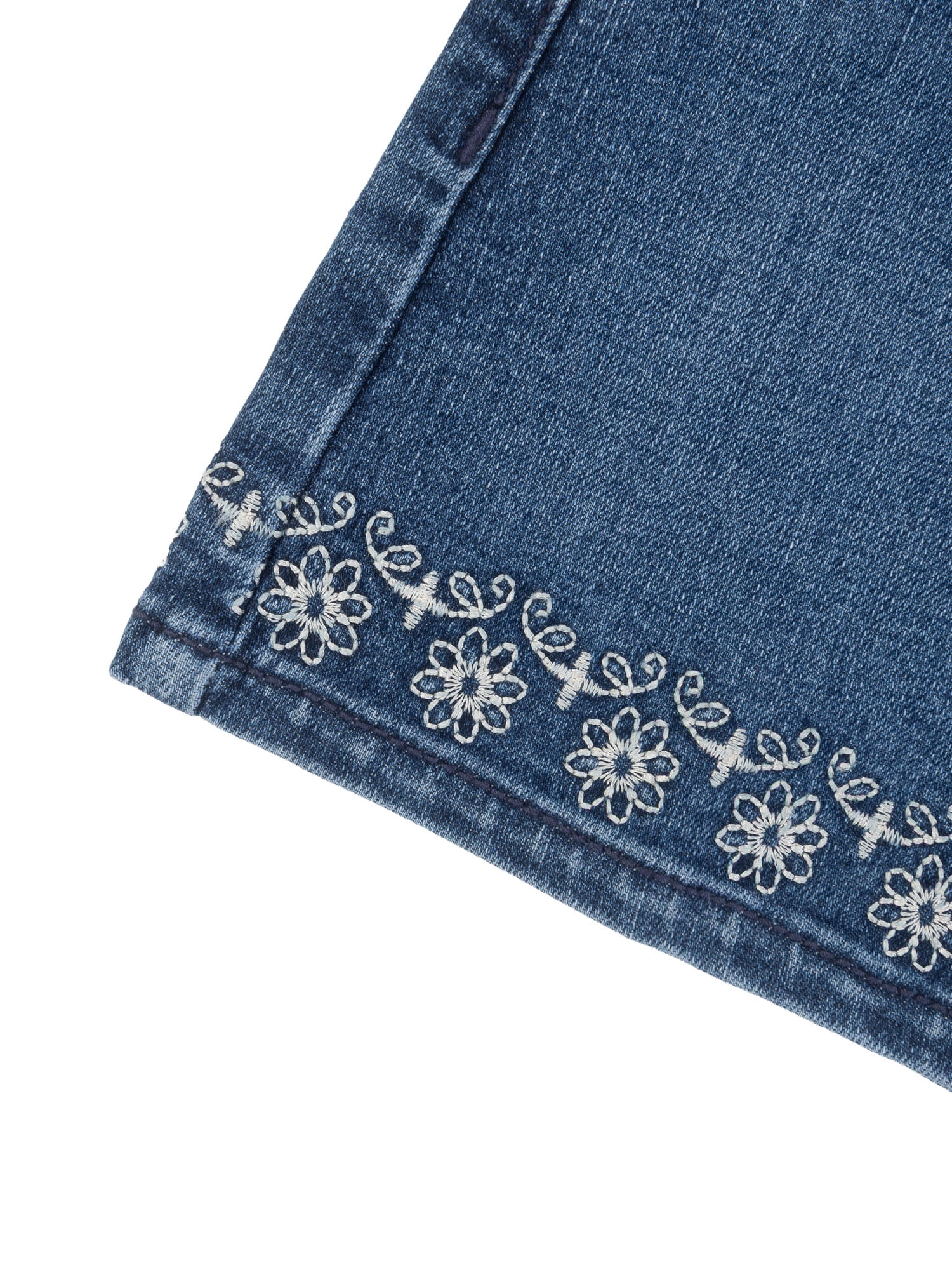 Wonder Nation Girls Eyelet Hem Denim Shorts, Size 5-18