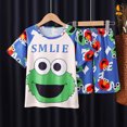 thumbnail image 1 of Pyjamas Garçons et Filles Manches Courtes Shorts Décontractés Ensemble Deux Pièces Dessin Animé Mignon Vêtements de Maison-Week, 1 of 4