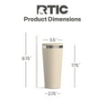 thumbnail image 5 of RTIC 20 oz Ceramic Lined Everyday Tumbler, Spill-Resistant Straw Lid, Beach, 5 of 9