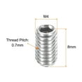 thumbnail image 2 of Ball Point Set Screws, M4 x 8mm 304 Stainless Steel Metric Spring Hex Socket Screw 15pack, 2 of 7