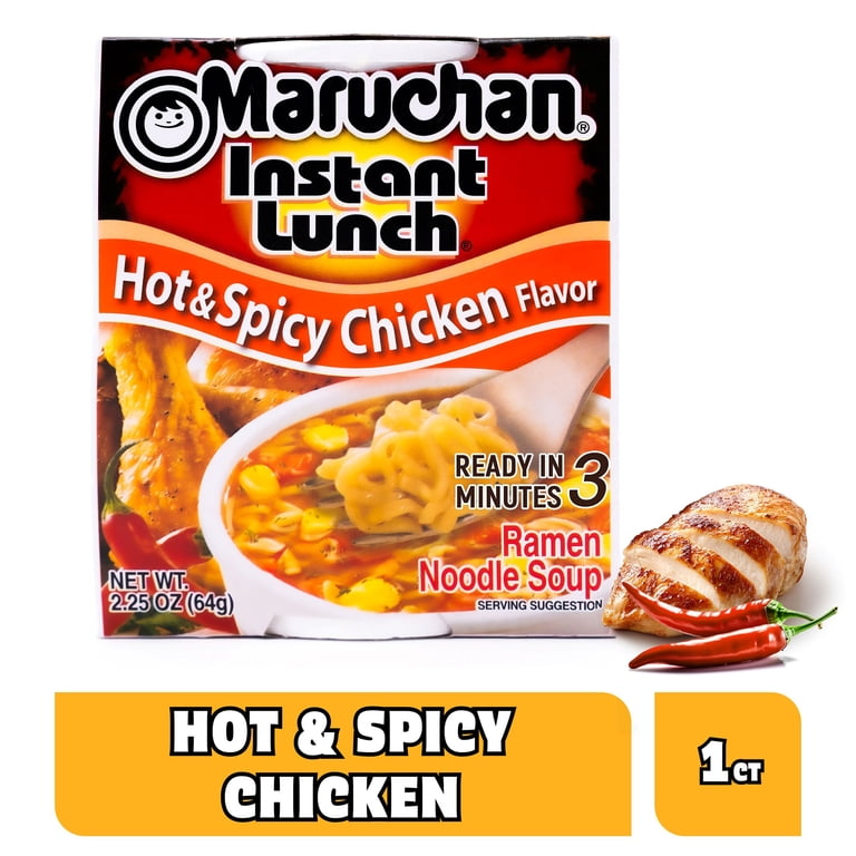 8 pack) Maruchan Instant Lunch Ramen Noodles, Hot & Spicy Chicken