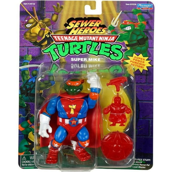 Teenage Mutant Ninja Turtles Sewer Heroes Super Mike Action Figure (The Red, White and Blue Reptilian Ranger)