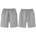 thumbnail image 4 of fatyb Kids Casual Shorts Boys Girls School Uniform Shorts with Pockets Elastic Waist Summer Pull on Shorts, 4 of 6
