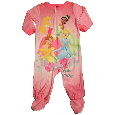 Disney Princess - Baby Girls Footed Blanket Sleeper Pink / 18 Months