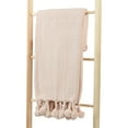 thumbnail image 2 of Creative Co-Op Woven Cotton Pom Pom Throw, 2 of 3