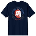 thumbnail image 6 of Ted Lasso Roy Kent Head He's Every-F***ing-Where Men's Navy Blue Graphic Tee-Medium, 6 of 7