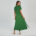 thumbnail image 2 of Shamrock St. Patrick'S Day Pattern Printed Short Sleeve Maxi Dress, Irish St. Patrick'S Day Fashion Summer Maxi Dress For Women, 2 of 4