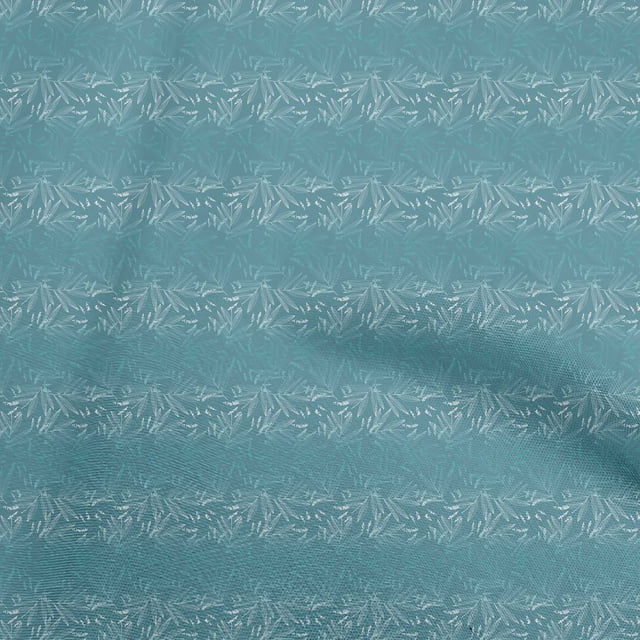 oneOone Viscose Chiffon Blue Fabric Leaves Sewing Craft Projects Fabric Prints By Yard 42 Inch Wide