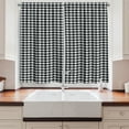 thumbnail image 2 of Ambesonne Black and Grey Kitchen Curtains, Pinwheel Circles, 55"x36", Black Grey White, 2 of 3