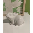 thumbnail image 5 of Set of 2 Porcelain Bunny Rabbit Statue Figurine Easter Spring Decoration Vintage Rustic White Bunny Figurines for Easter Dining Table, 5 of 5