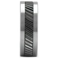 thumbnail image 4 of Helix Gear Teeth Pattern Black Ceramic And Tungsten Ring, 4 of 4